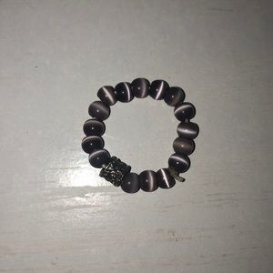 Purple ring one size fit all with silver piece